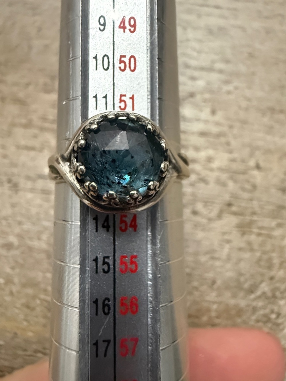925 Sterling Silver Kyanite Ring size 6.5 - Picture 6 of 8